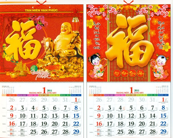 mẫu in lịch tết giá rẻ